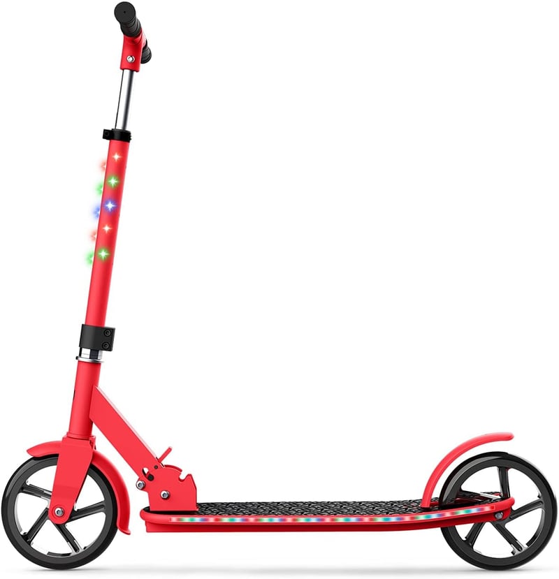 Kick Scooter with Wide Deck and Adjustable Handlebar