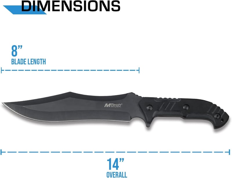 Tactical Fixed Blade Knife with G10 Handle & Sheath