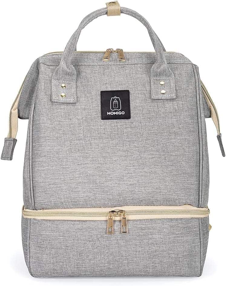 Breast Pump Backpack with Cooler & USB Port for Moms, Grey