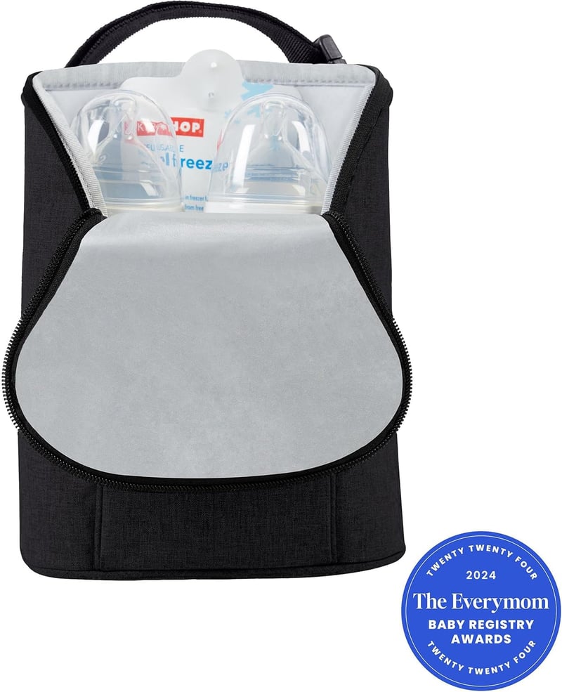 Breastmilk Cooler Bottle Bag, Insulated Chevron Design