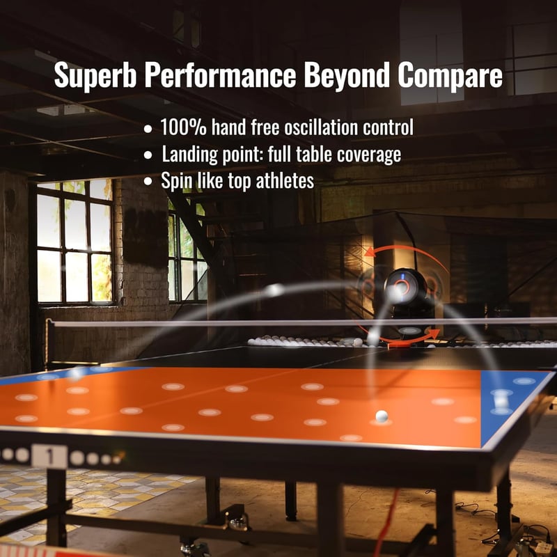 Table Tennis Robot with App Control & Programmable Drills