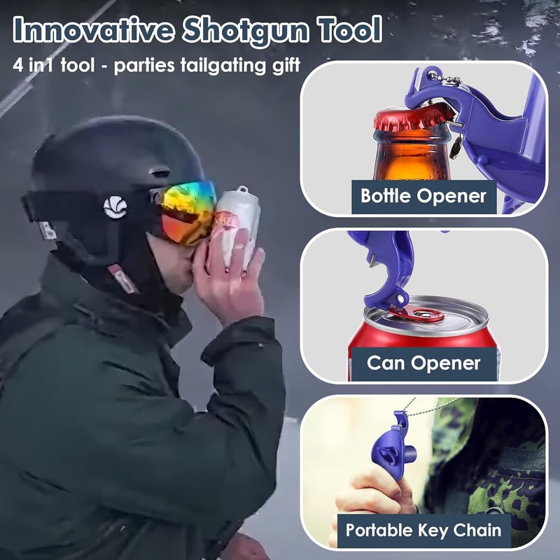 4-in-1 Beer Shotgun Tool with Built-in Funnel for Parties & Events