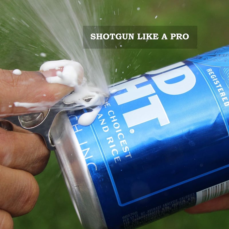 Party Shotgun Tool & Bottle Opener Keychain - Sturdy Metal Design