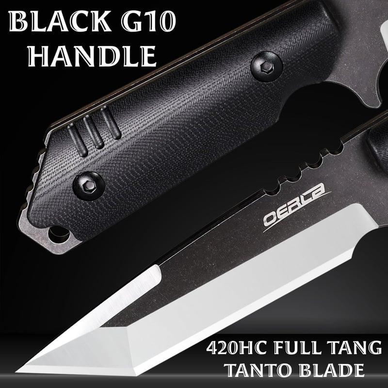 Tactical Survival Knife with Kydex Sheath