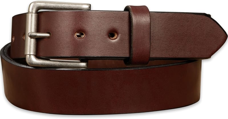 Men's Leather Belt for Work & Dress, 1.5