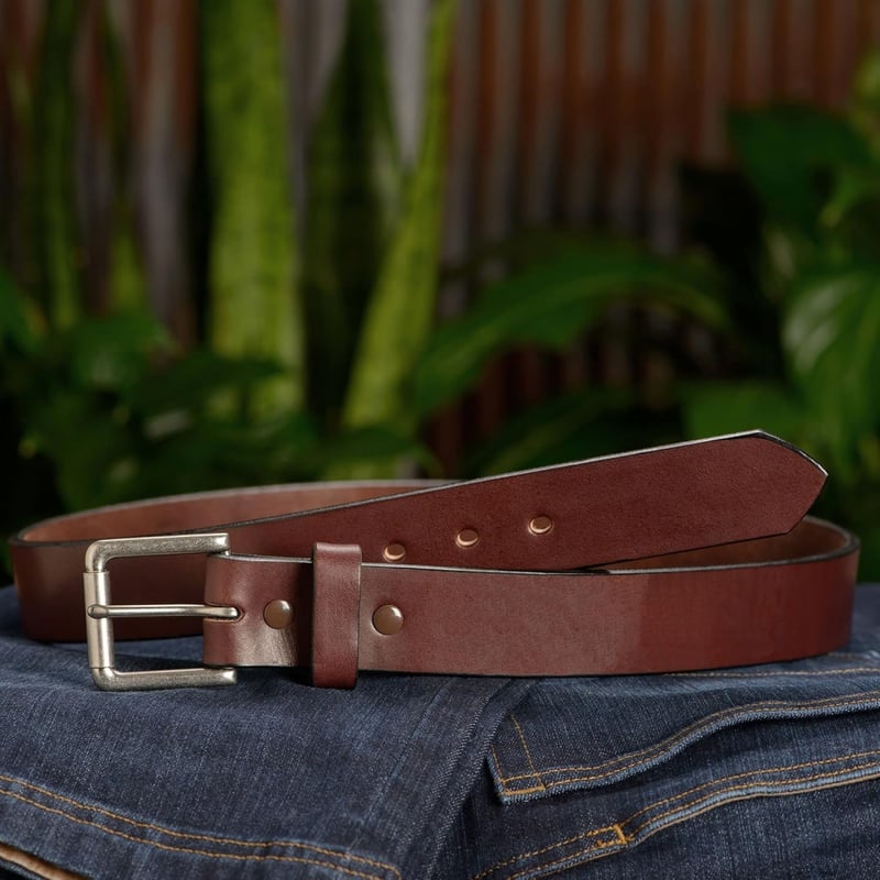 Men's Leather Belt for Work & Dress, 1.5