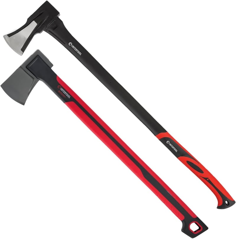 Wood Splitting & Felling Axe Set with Fiberglass Handles