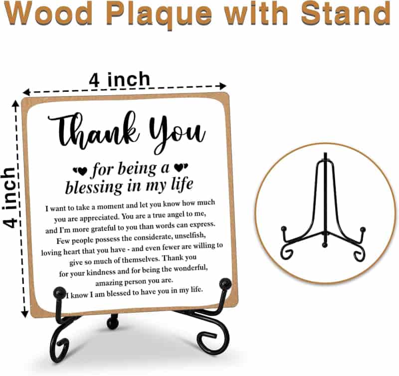 Thanksgiving Wooden Plaque with Stand for Family