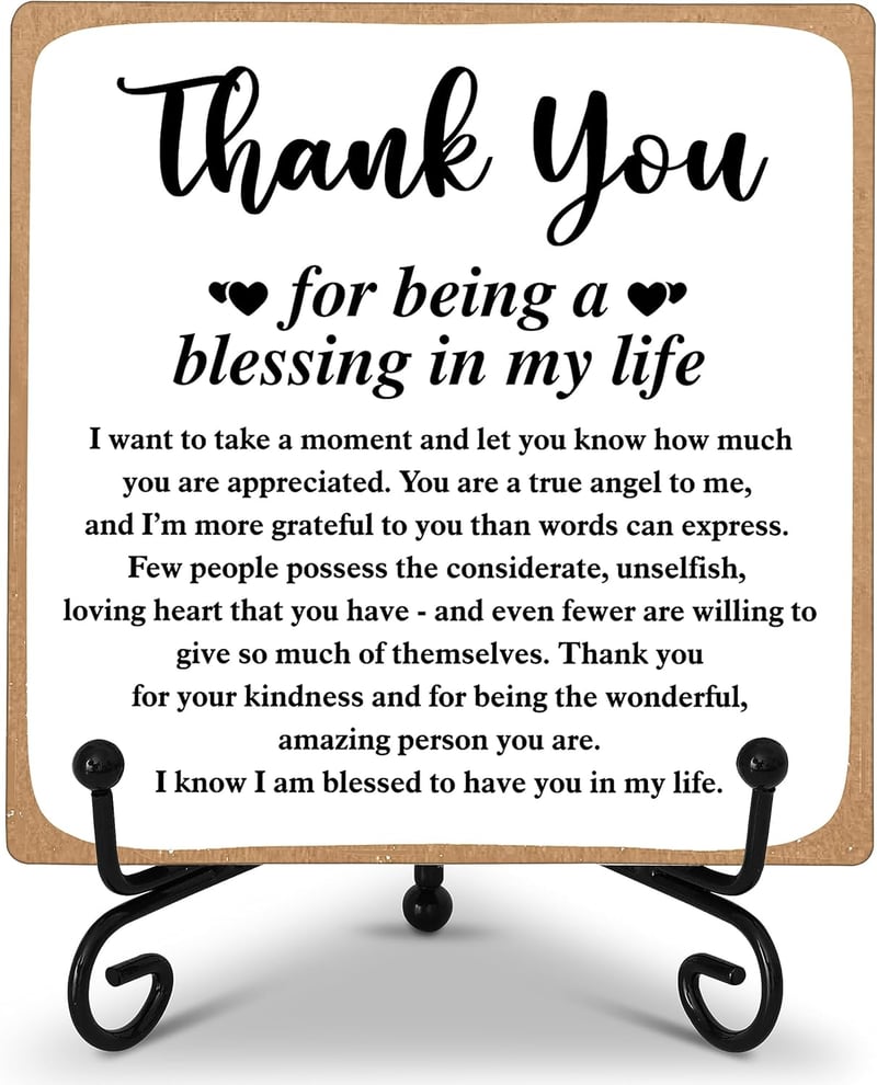 Thanksgiving Wooden Plaque with Stand for Family