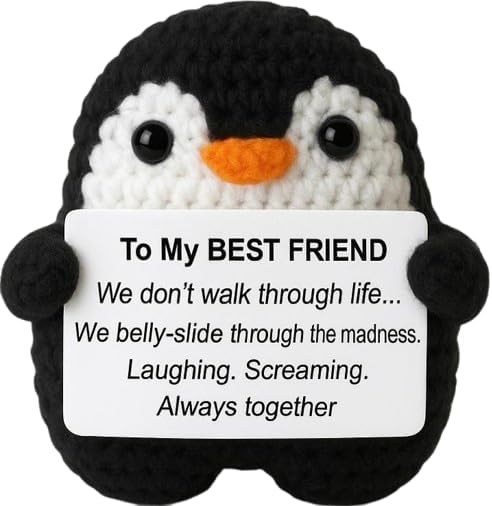 Birthday Gifts: Handmade Mini Crochet Positive Penguin