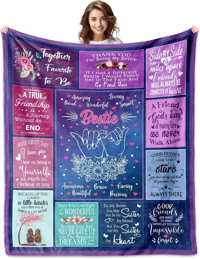 Best Friend Birthday Blanket for Women, 60