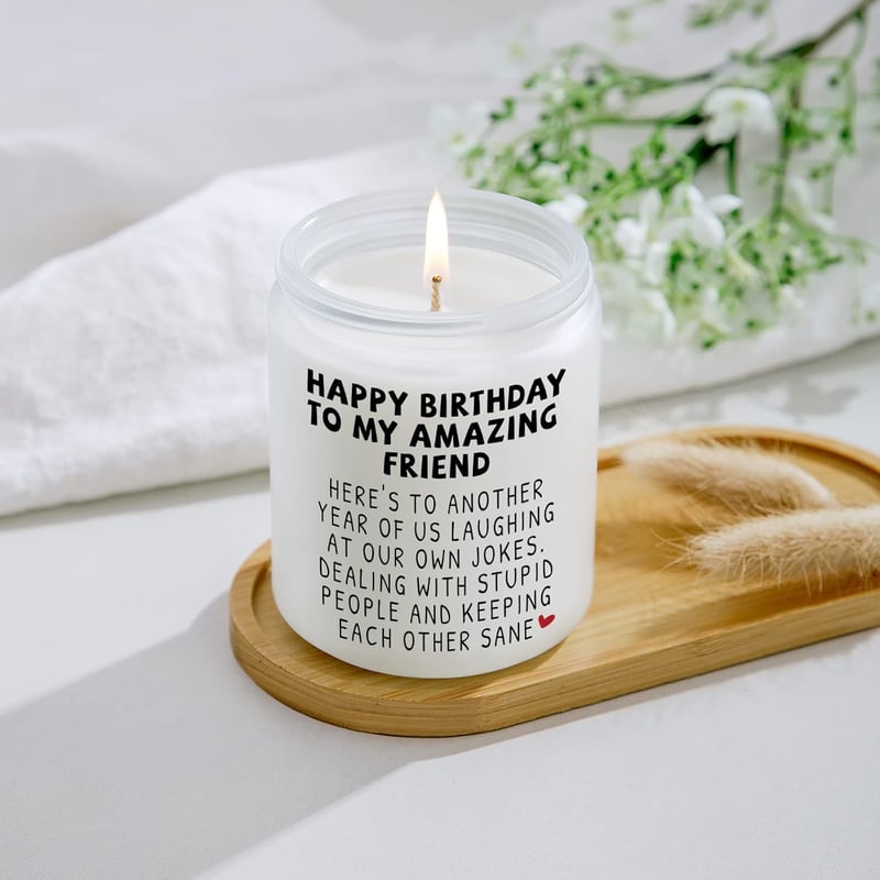 Birthday Lavender Candle for Best Friend