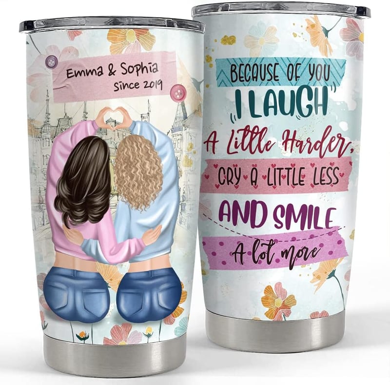Personalized Best Friends Tumbler Gift for Women, 20oz/30oz