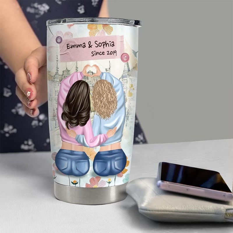 Personalized Best Friends Tumbler Gift for Women, 20oz/30oz