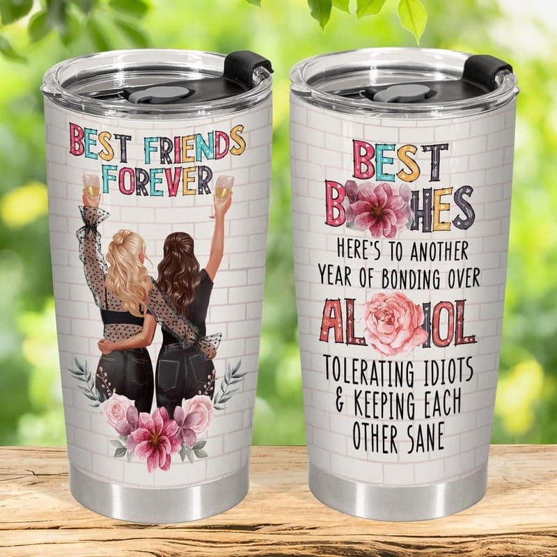 Best Friend 20oz Insulated Tumbler with Lid – Birthday Gift