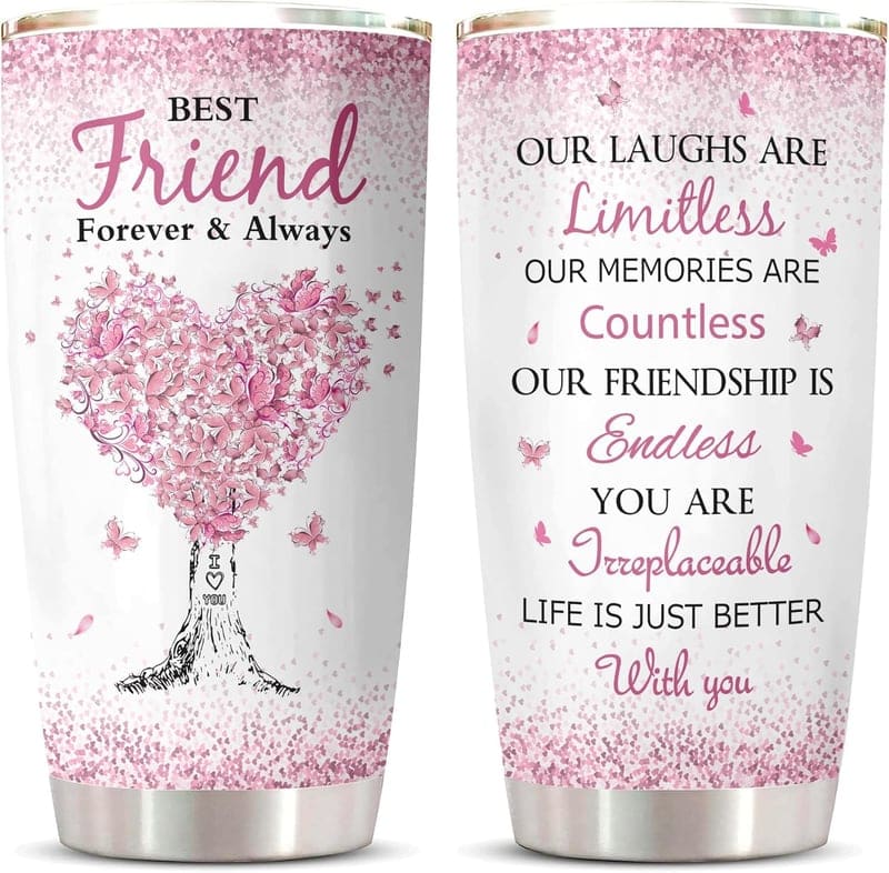 Best Friend Birthday Tumbler, 20oz Coffee Cup for Women