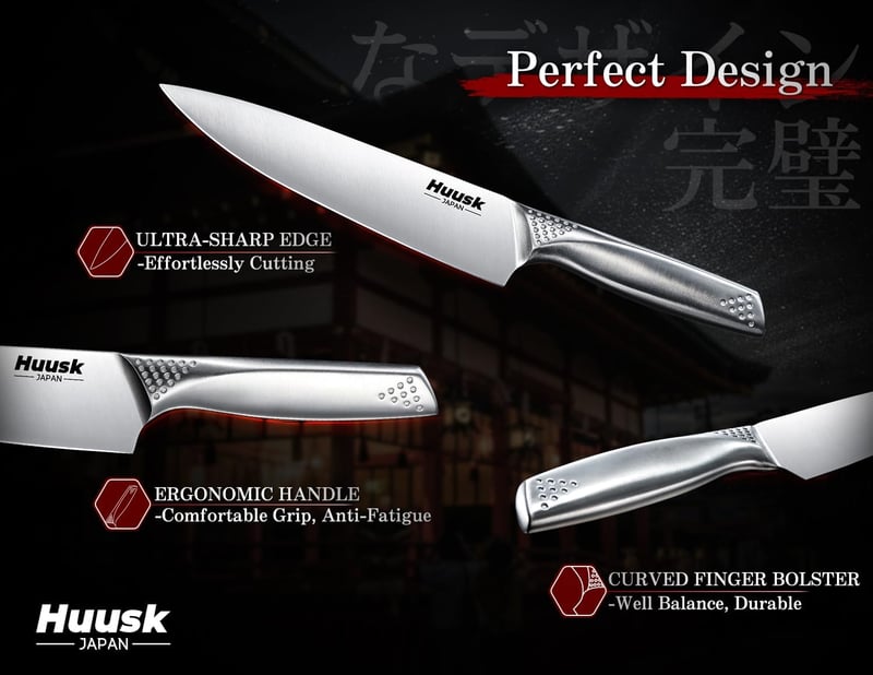 14-Piece Stainless Steel Knife Set with Sharpener