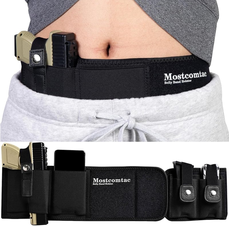 Concealed Carry Belly Band Holster - Breathable Neoprene Fit for Most Handguns