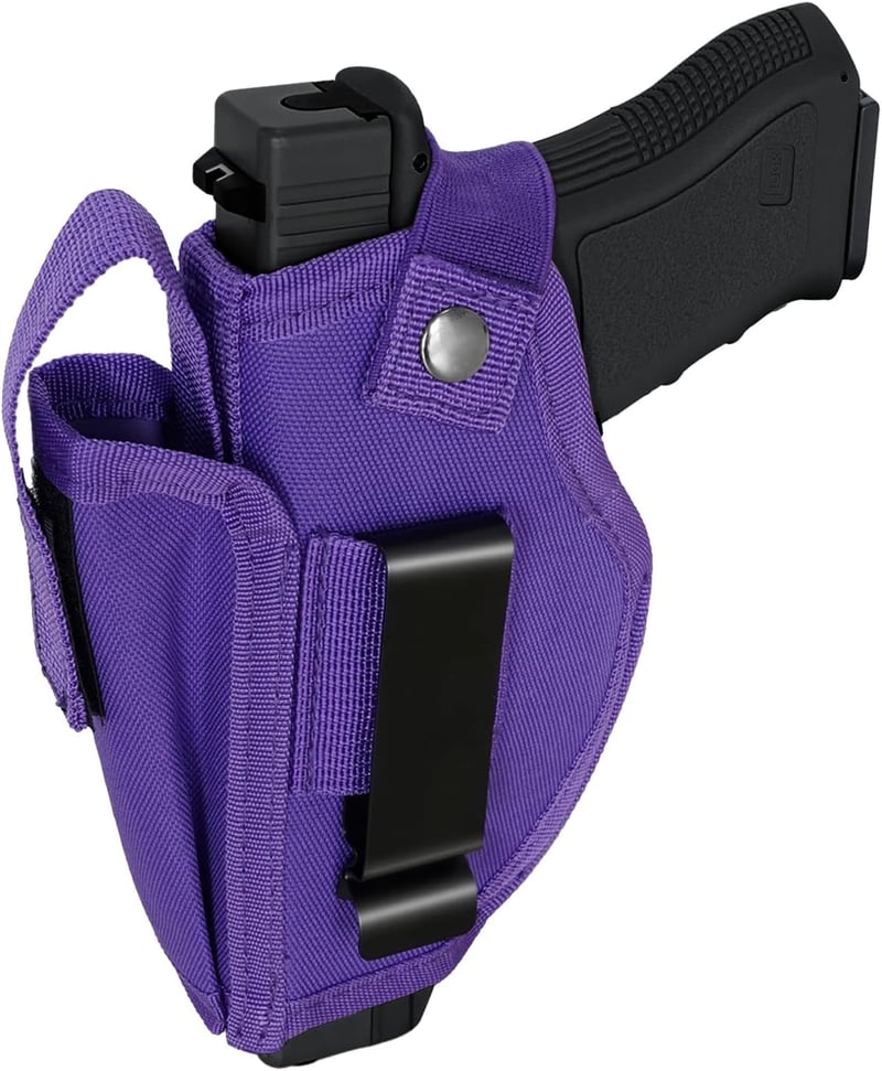 Universal Concealed Carry Gun Holster with Mag Pouch, IWB/OWB