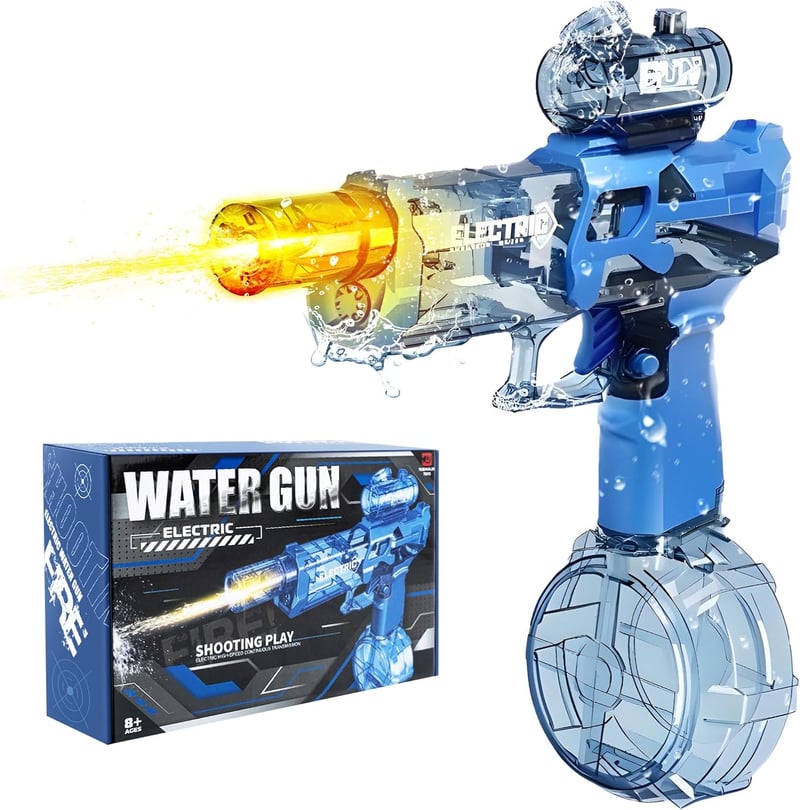 High-Power Electric Water Gun for Adults and Kids, Blue