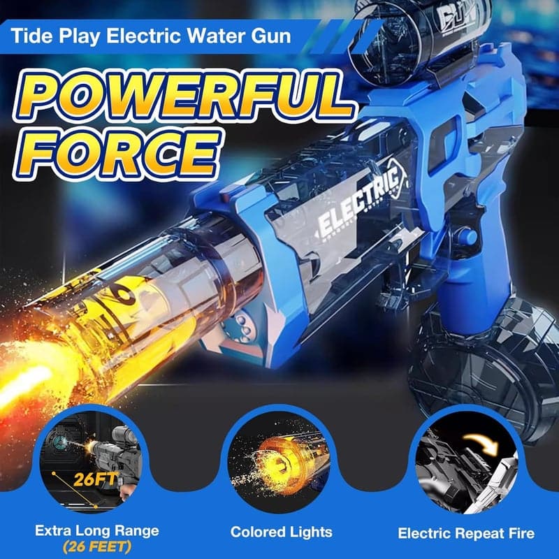 High-Power Electric Water Gun for Adults and Kids, Blue