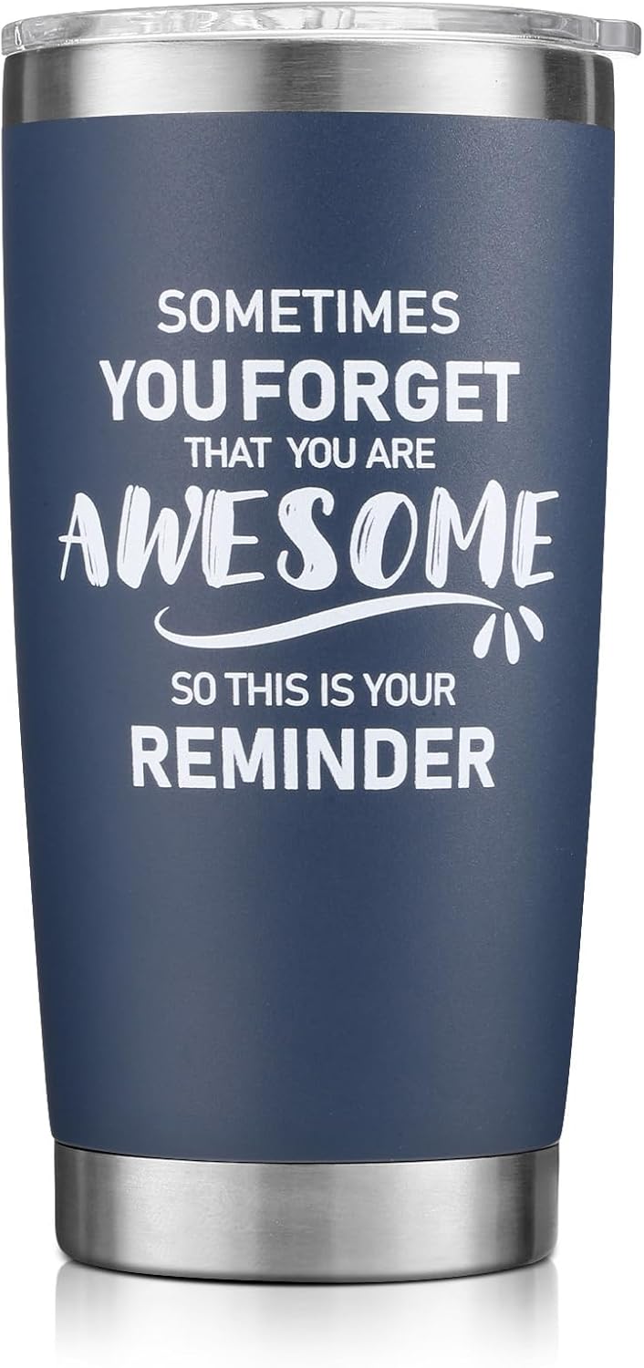Birthday Gift for Men – Navy Blue 20oz Inspirational Tumbler
