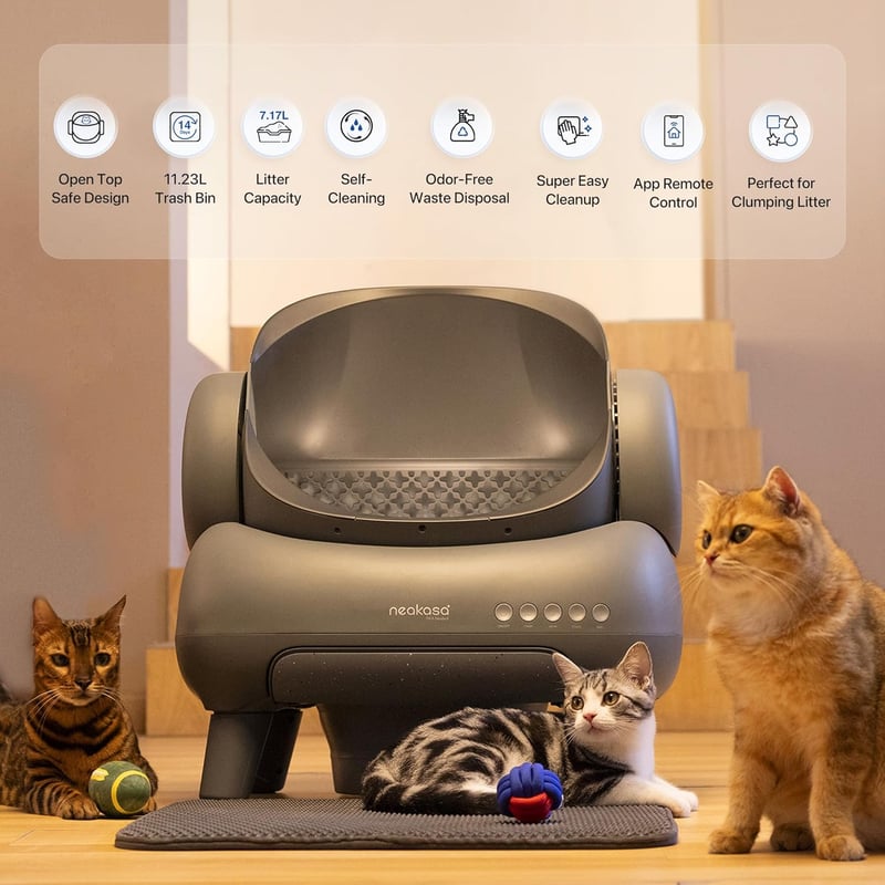 Automatic Self-Cleaning Cat Litter Box with App