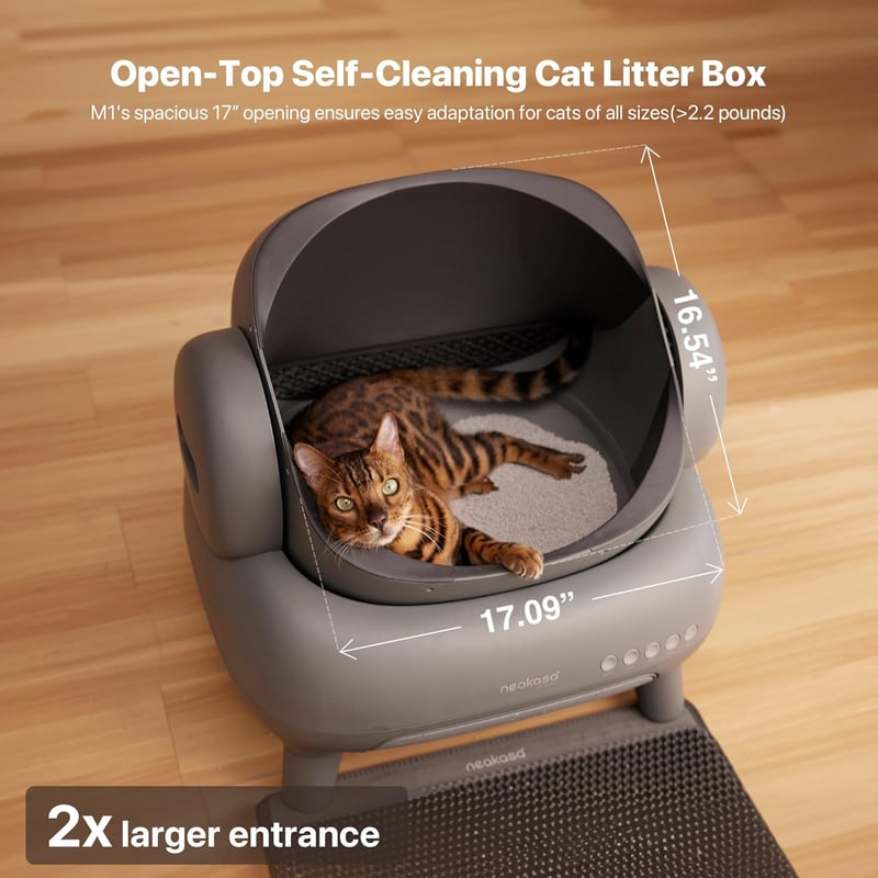 Automatic Self-Cleaning Cat Litter Box with App