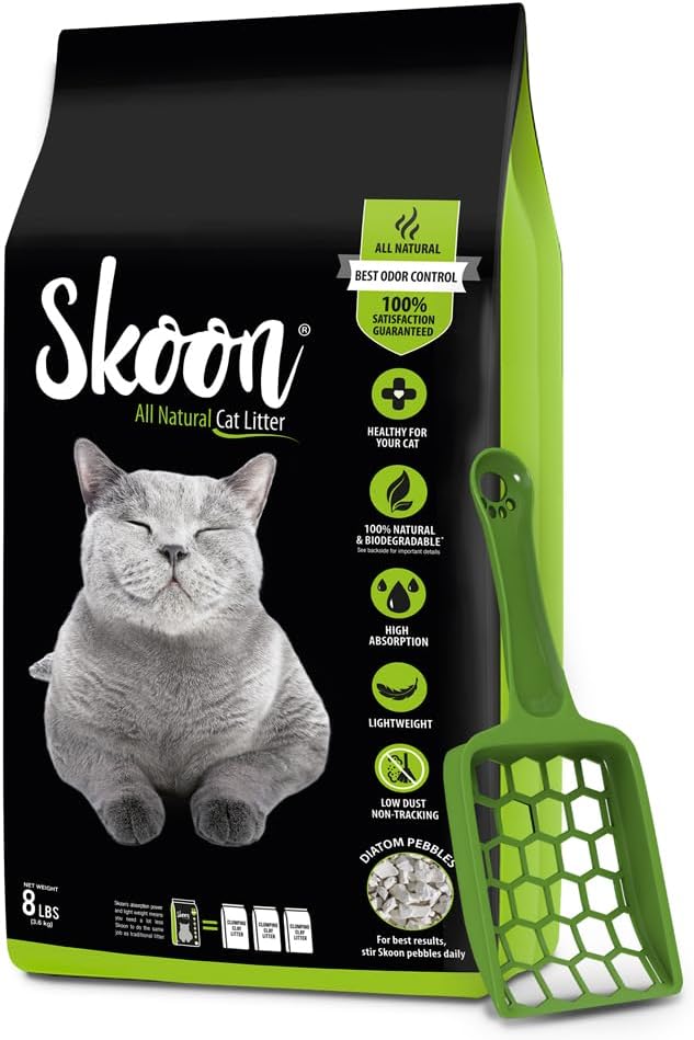 Natural Diatom Cat Litter + Scoop - Lightweight, Odor Control