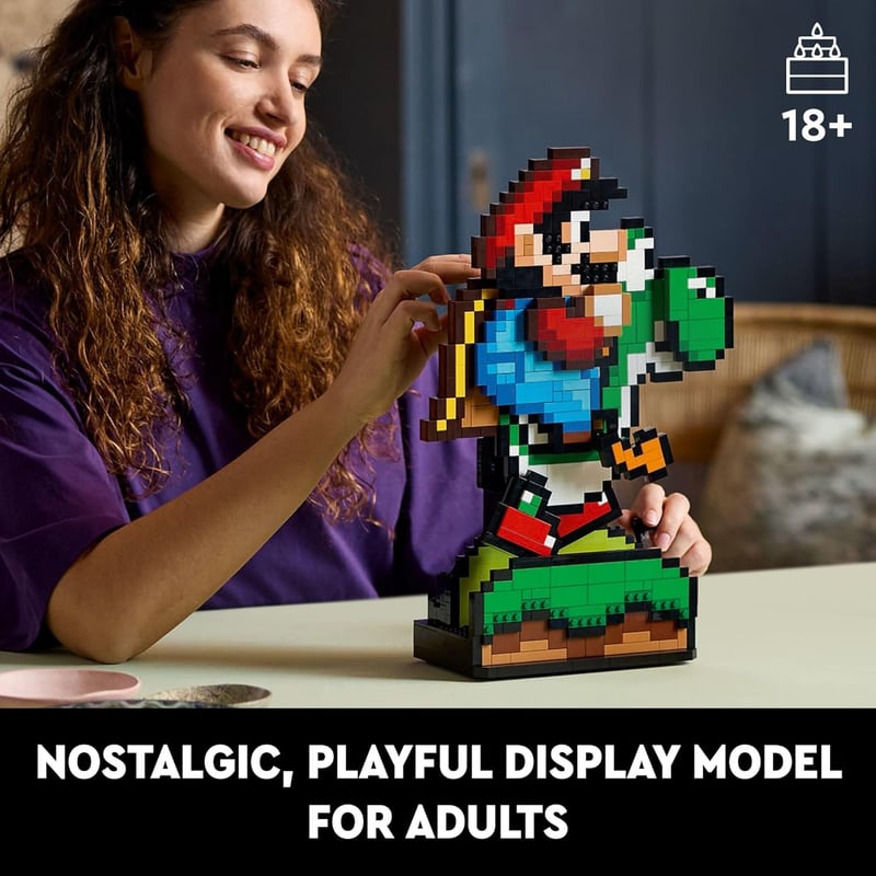 LEGO Super Mario Yoshi Playset for Adults, Collectible Décor Model