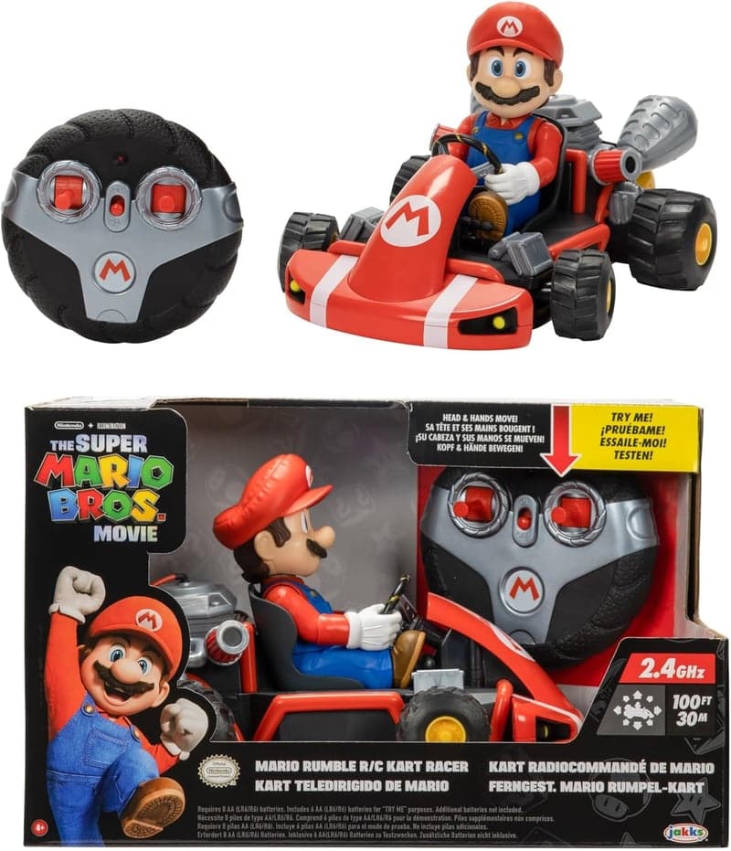 Mario Kart RC Racer with 360 Spins & Drift, 100ft Range, Ages 4+