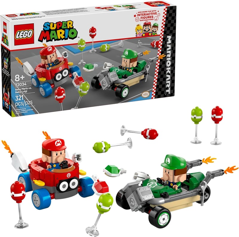 Mario Kart LEGO Set: Baby Mario vs. Baby Luigi – Ages 8+