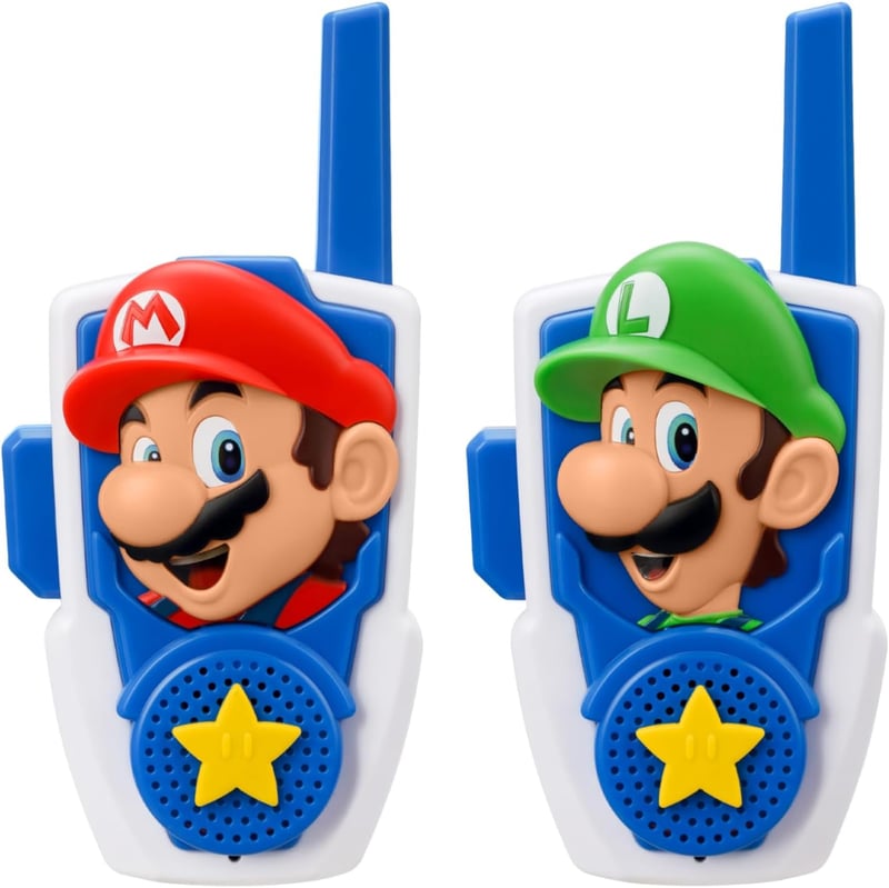 Super Mario Walkie Talkies for Kids, Long-Range Two-Way Radios