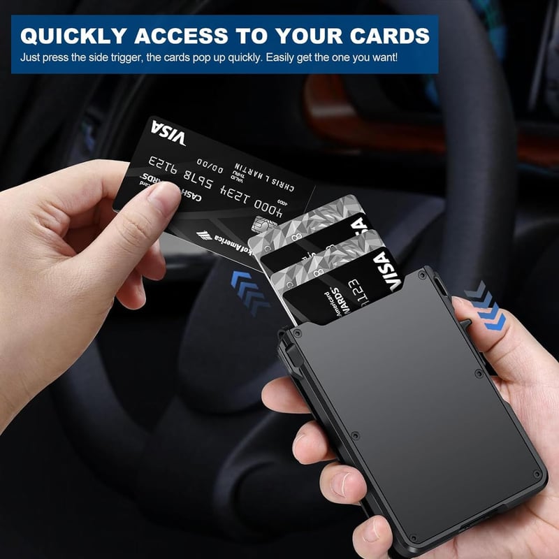 Slim RFID Blocking Wallet for Men with Money Clip & Card Holder