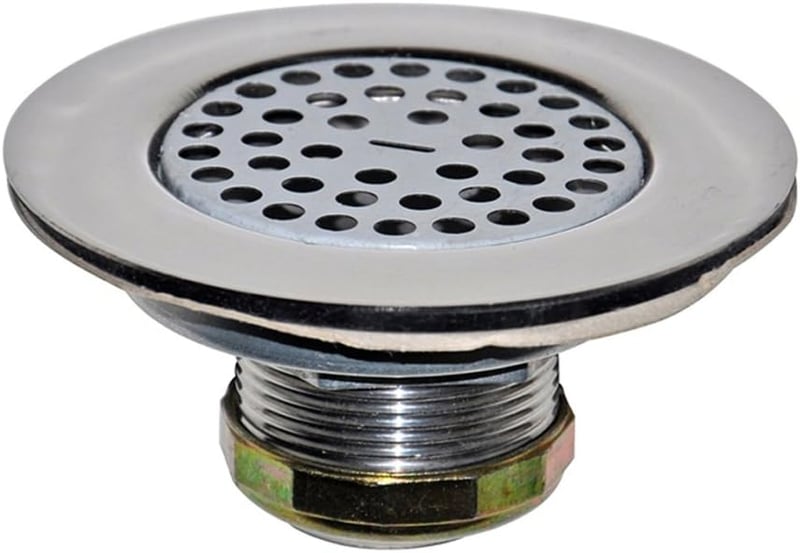 Mobile Home Shower Drain Strainer, Chrome 4-1/2
