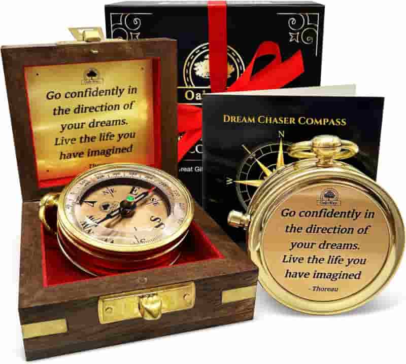 2025 Graduation Compass Gift in Wooden Box with Card – Boys & Girls