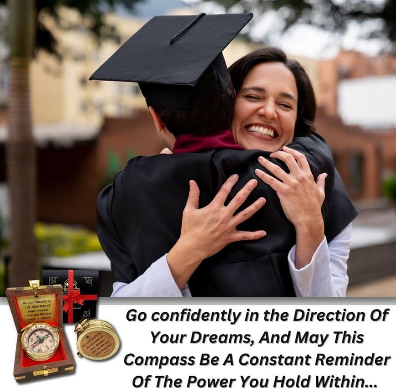 2025 Graduation Compass Gift in Wooden Box with Card – Boys & Girls