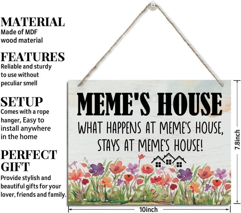 Mother's Day Rustic Wooden Sign for Grandma