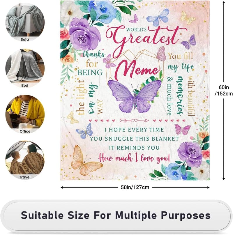 Mother's Day Meme Blanket for Grandma