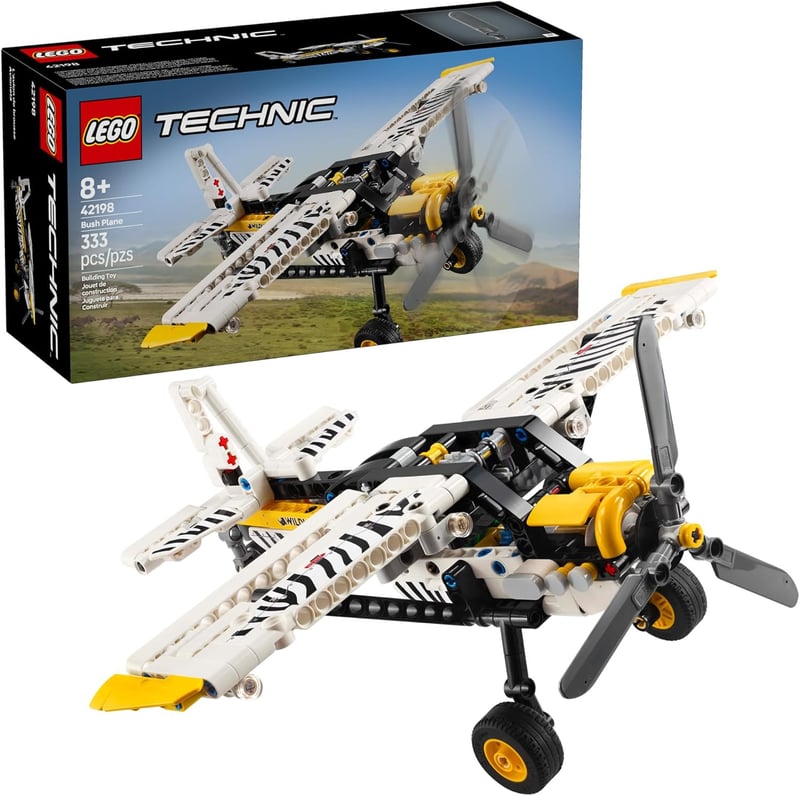 LEGO Technic Bush Plane Toy with Propeller & Piston Engine