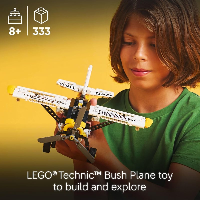 LEGO Technic Bush Plane Toy with Propeller & Piston Engine