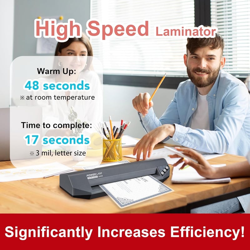 Commercial Thermal Laminator, 13-Inch, Heavy-Duty, Anti-Jam
