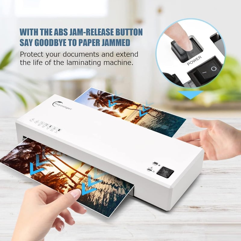 9-Inch Laminator with 40 Sheets & Trimmer for Home & Office