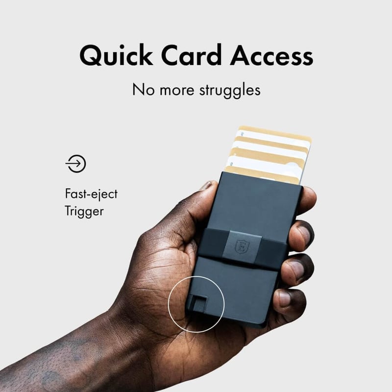 RFID-Blocking Slim Aluminum Wallet for Men with Quick Card Access