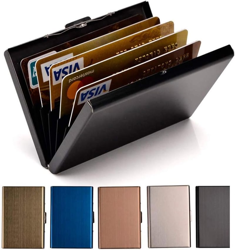 RFID Stainless Steel Card Holder for Credit, ID, and Business Cards
