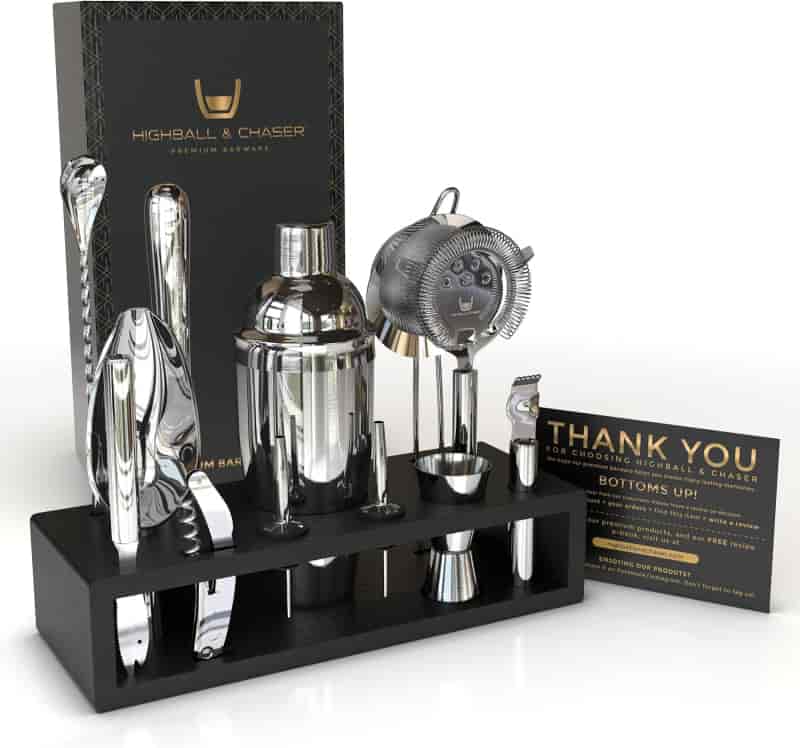 13-Piece Stainless Steel Cocktail Shaker Set