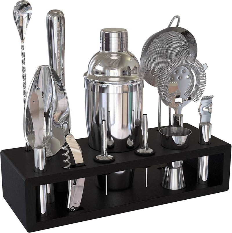 13-Piece Stainless Steel Cocktail Shaker Set