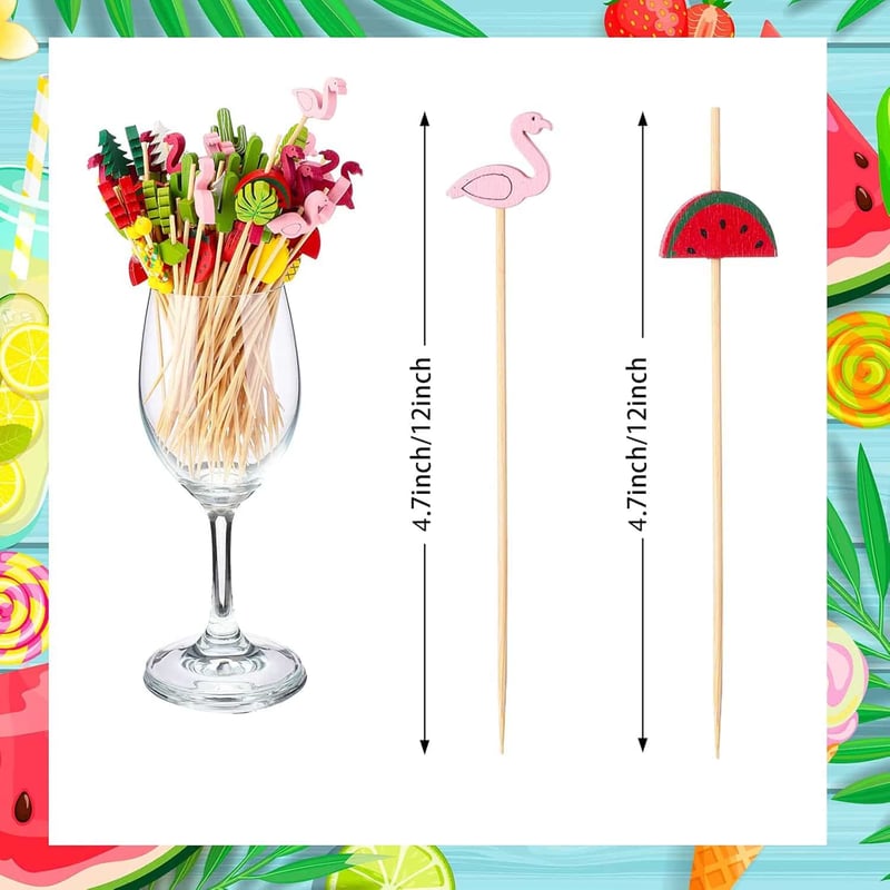 Beach Party Drink Accessories: Umbrellas & Fruit Picks