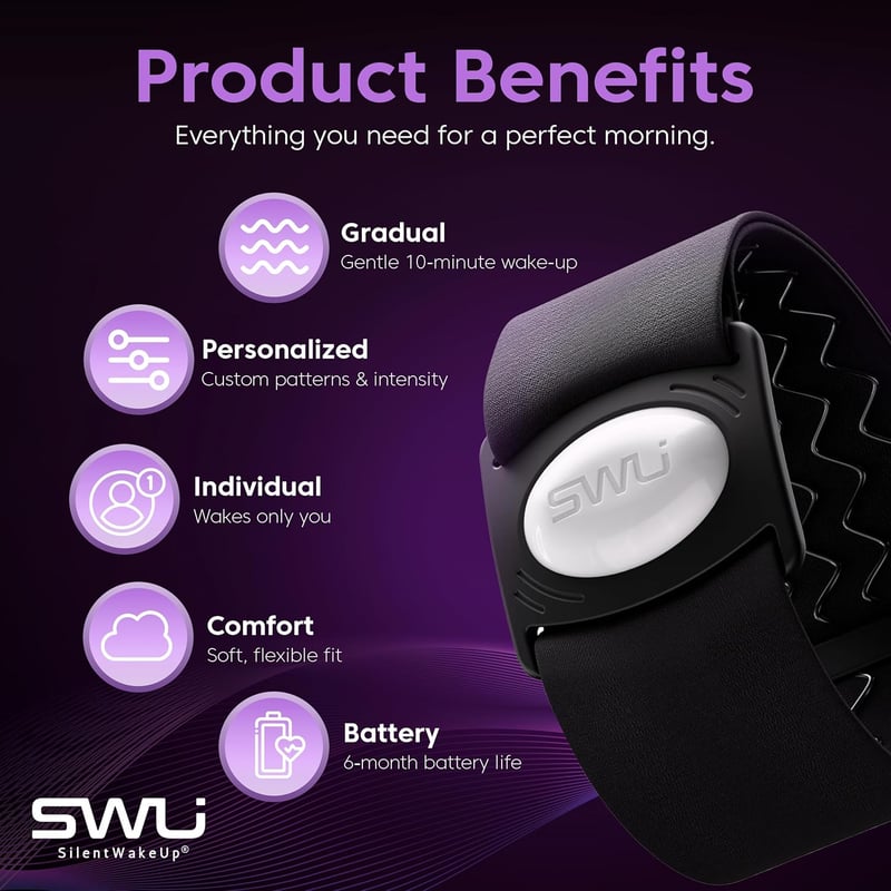 Gradual Vibrating Alarm Armband for Heavy Sleepers
