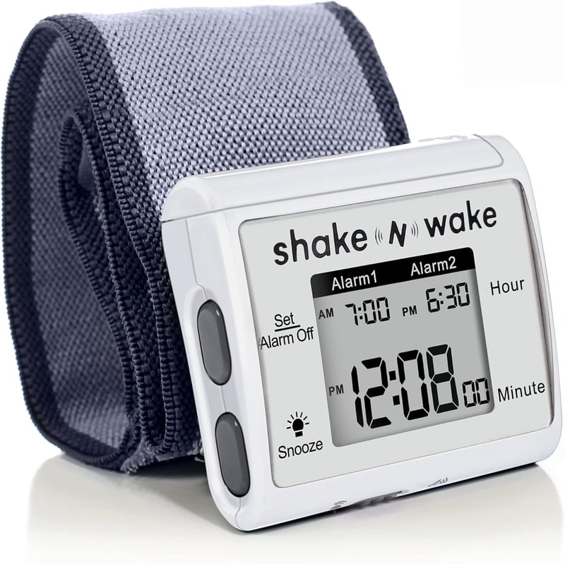 Vibrating Wrist Alarm Clock with Dual Alarms
